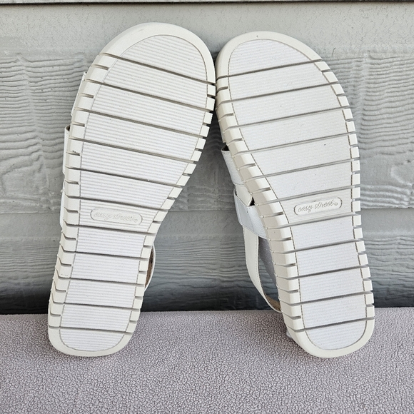 Easy Street Magge Sandals Women SZ 8 White Comfort Slingback Buckle Boho - Picture 9 of 11